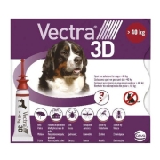 Vectra 3D Spot On Chien XL | > 40 Kg | 3 Pipettes