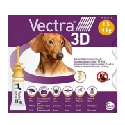 Vectra 3D Spot On Hond XS | 1,5-4 Kg | 3 Pipetten