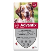 Advantix 250/1250 | Hond 10-25 Kg | 8 Pipetten