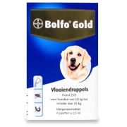 Bolfo Gold Hond 250 | 10-25 Kg | 4 Pipetten