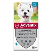 Advantix 100/500 | Hond 4-10 Kg | 4 Pipetten