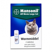 Mansonil All Worm Grote Kat | 2 tabletten