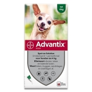 Advantix 40/200 | Hond < 4 Kg | 6 Pipetten