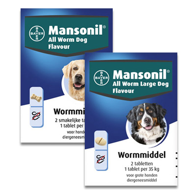 Mansonil All Worm (Large) Dog | Petcure.nl