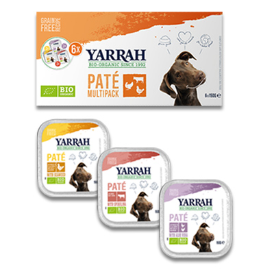 Yarrah Biologische Pastete Multi Pack Hund (3 Verschiedene Sorten)