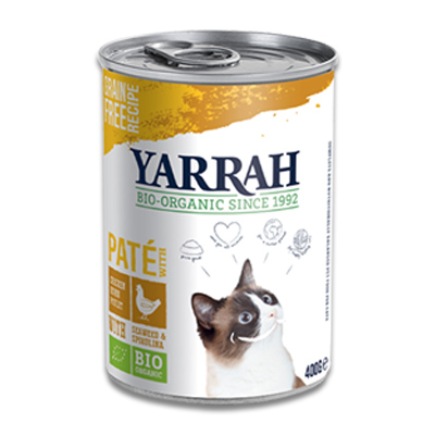 Yarrah Organic Pate With Chicken, Spirulina And Seaweed (Cat) | Petcure.nl