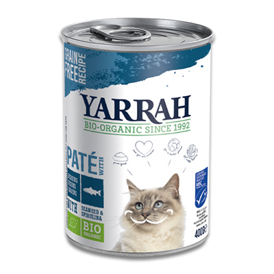 Yarrah Bio-Katzenfutter Pastete mit Fisch, Spirulina und Meeresalgen