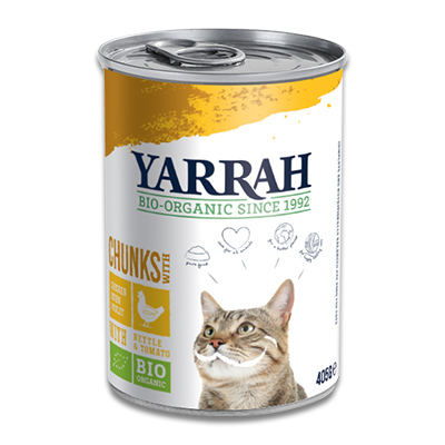 Yarrah Bio Chunks In Soße Hühn mit Brennnessel & Tomate - Katze