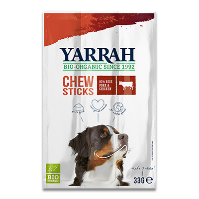 Yarrah Organic Chew Stick Beef (Dog) | Petcure.nl