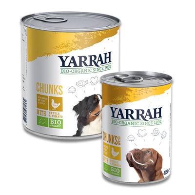 Yarrah Bio Chunks In Soße Hühn mit Brennnessel & Tomate (Hund)