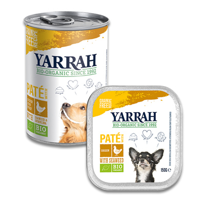 Yarrah Organic Pate With Chicken, Spirulina And Seaweed (Dog) | Petcure.nl