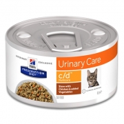 Hill's Prescription Diet Feline C/d Multicare - Chicken & Vegetable - 24 x 82 Gr | Petcure.nl