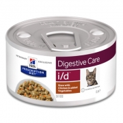 Hill's Prescription Diet i/d Feline Stoofpotje - 24 x 82 g (kip/groente) | Petcure.nl