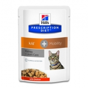 Hill's Prescription Diet Feline K/d + Mobility J/d - Chicken - 48 x 85 Gr | Petcure.nl