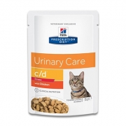 Hill's Prescription Diet Feline C/d Urinary Stress - Chicken - 12 x 85 Gr | Petcure.nl