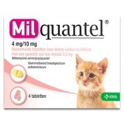 Milquantel Kat - 0,5-2 Kg (4 Mg/10 Mg) - 4 Tabletten | Petcure.nl