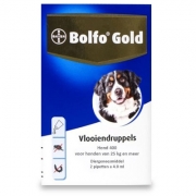 Bolfo Gold 400 - Hond (25-40 kg) - 2 Pipetten