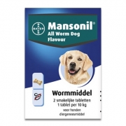 Mansonil All Worm Dog Flavour - 2 Tabletten | Petcure.nl