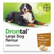 Drontal Large Dog Tasty vanaf 35 kg - 2 Tabletten | Petcure.nl