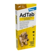 AdTab Dog Chewable Tablets - 1,3 - 2,5 Kg - 3 Tablets | Petcure.eu