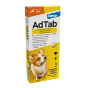 AdTab Dog Chewable Tablets - 5,5 - 11 Kg - 3 Tablets | Petcure.eu