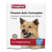 Beaphar Vlooien Anti Conceptie - M Hond (6,8-20kg) - 3 stuks | Petcure.nl