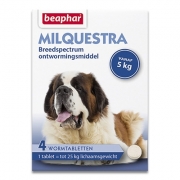 Beaphar Milquestra Hond - 5-25 Kg - 4 Tabletten