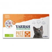 Yarrah Organic Multi Pack Pate With 3 Different Flavors (Cat) - 8 x 100 Gr | Petcure.nl