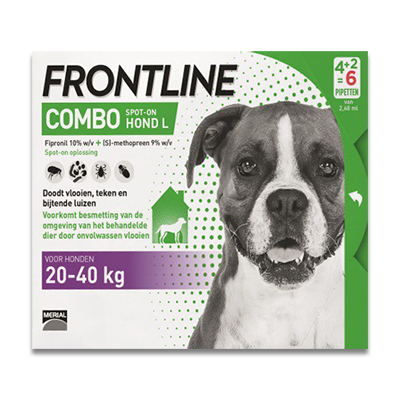 Frontline Combo Spot On Hund L - 20-40 Kg - 6 Pipetter